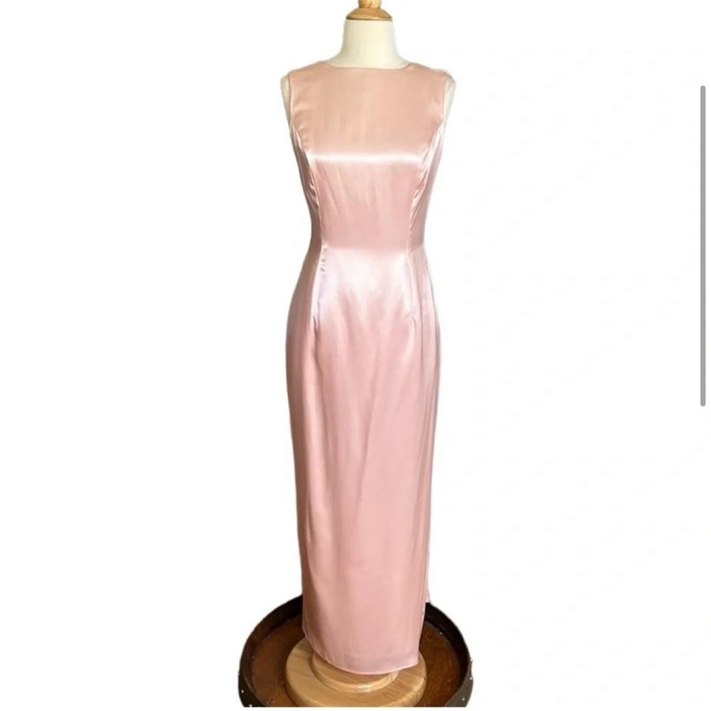 JESSICA MCCLINTOCK Bridal Vintage Dress Pink Rosette Low Back (vintage size 10)